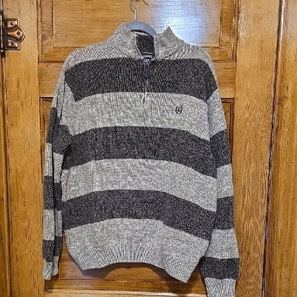 Chaps Brown and Tan Zip Up Sweater with Classic Design XL - Picture 1 of 3